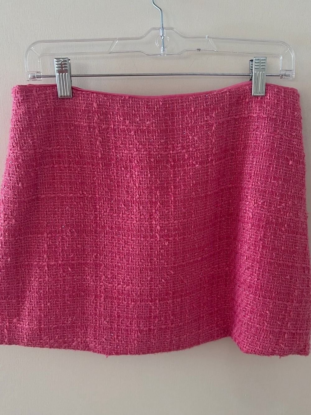 SHEIN Hot Pink Tweed Mini Skirt